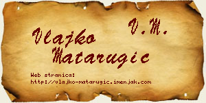 Vlajko Matarugić vizit kartica